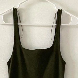 Sleeveless summer dress with square neckline